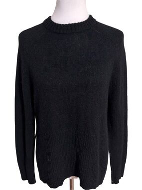 J. Crew Black Wool Crewneck Sweater Women's